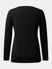 Full Size Scoop Neck Long Sleeve T-Shirt