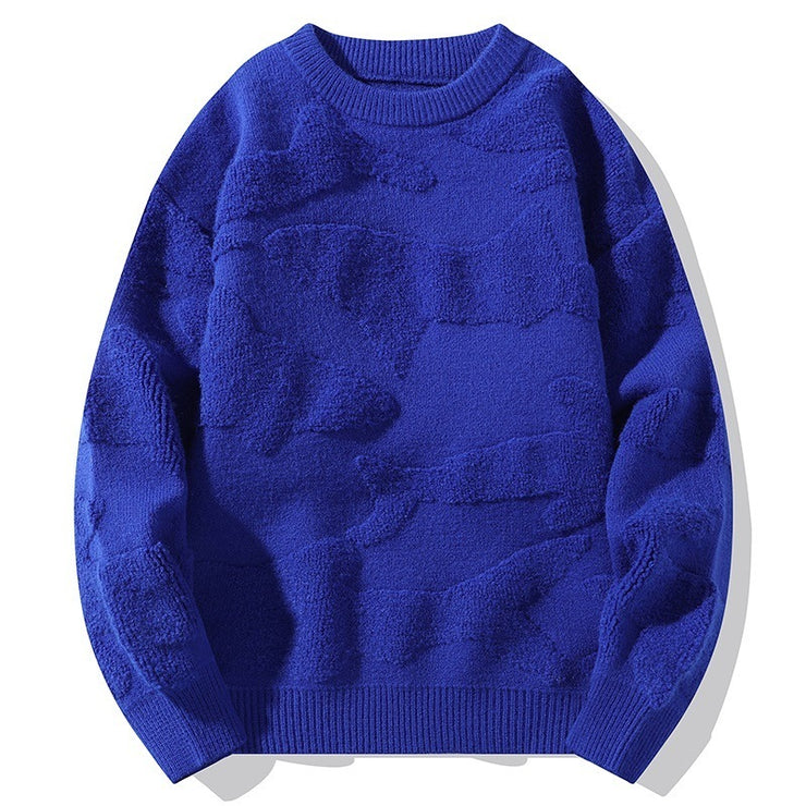 Retro Winter Fleece-lined Thickened Loose Bottoming Sweater