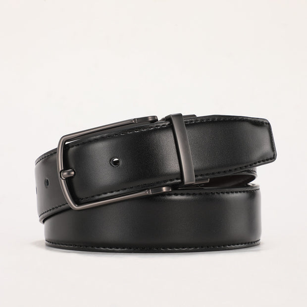 Men's Leather Double Sided Pin Buckle Belt