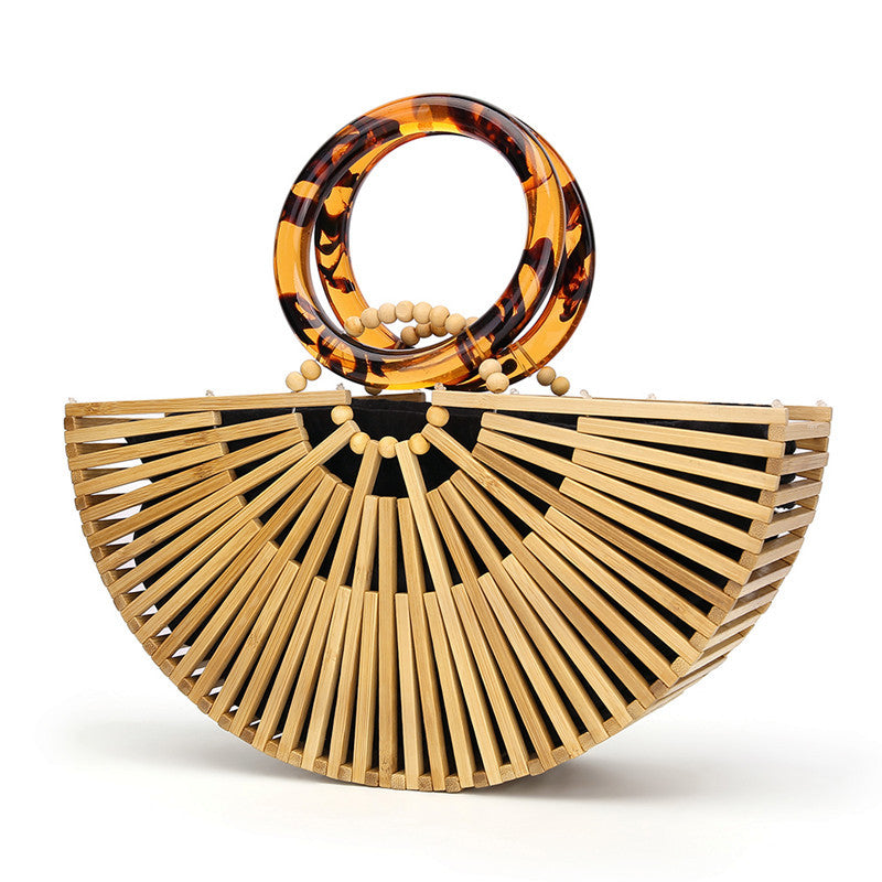 Bamboo Top Handle beach Bag
