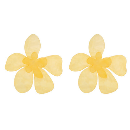 Earrings made of acrylic material, floral earrings