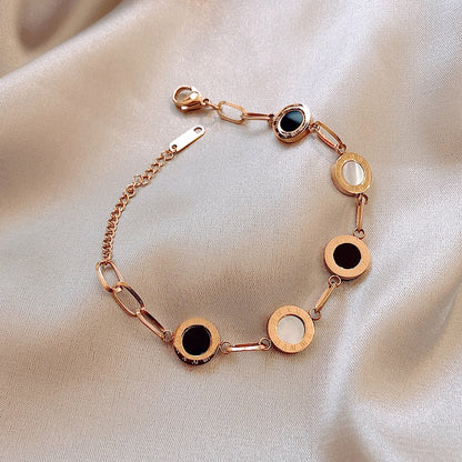 Stainless Steelblack and white Bracelet For Women