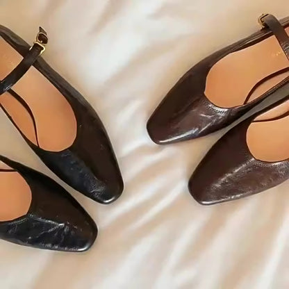 Shallow Mouth Pointed Toe Mary Jane sandals