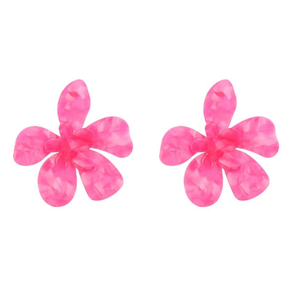 Acrylic large flower earrings acetate board flower earrings earrings