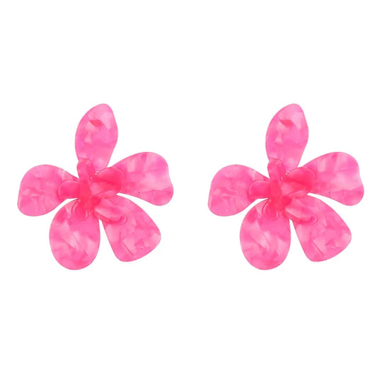 Acrylic large flower earrings acetate board flower earrings earrings
