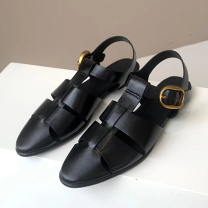Pointed Toe Hollow Roman Flats