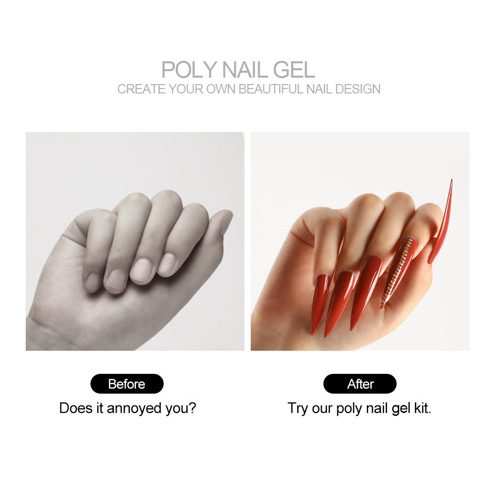 New 6 Color Gift Box With Temperature Change Gradient Extension Glue Nail Shop Manicure Painless Paper-Free Extension Glue