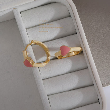 Fresh & Sweet Geometric Oval Copper Earrings