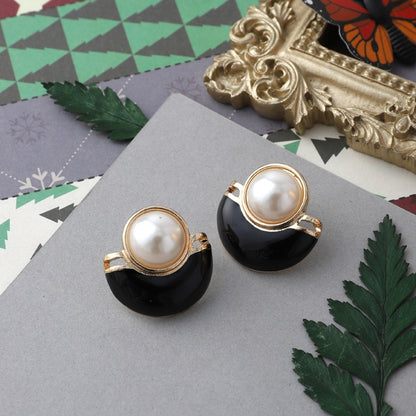 Enamel Stud Earrings