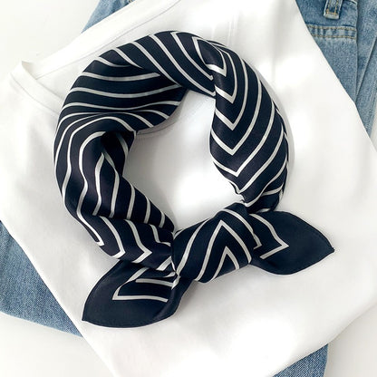 Striped mulberry silk warm spring and autumn professional scarf