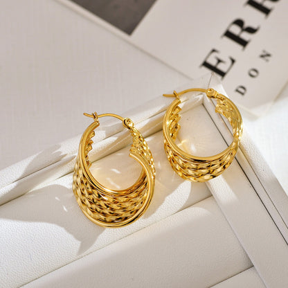 Stainless steel multi-layered hoop Earrings
