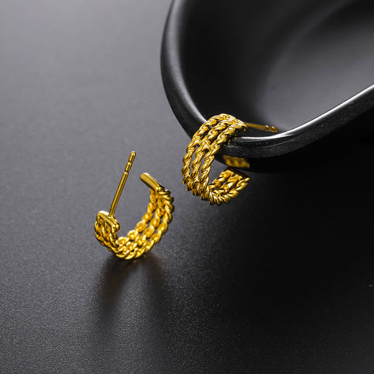 XUPING Vintage Geometric Copper Alloy Earrings for Women