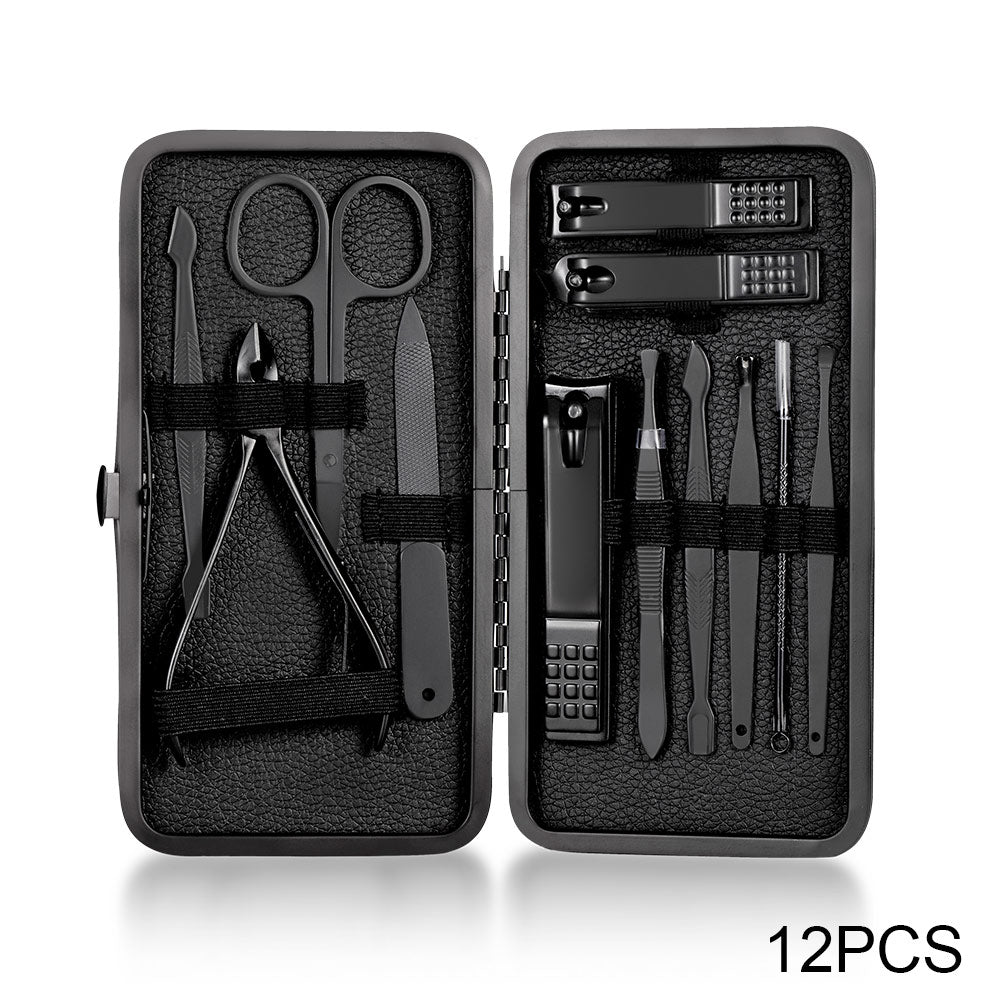 7/10/16/18 Pcs Manicure Cutters Nail Clipper Set Household Stainless Steel Ear Spoon Nail Clippers Pedicure Nail Scissors Tool