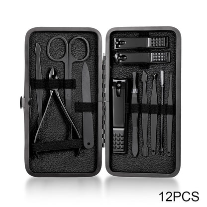 7/10/16/18 Pcs Manicure Cutters Nail Clipper Set Household Stainless Steel Ear Spoon Nail Clippers Pedicure Nail Scissors Tool