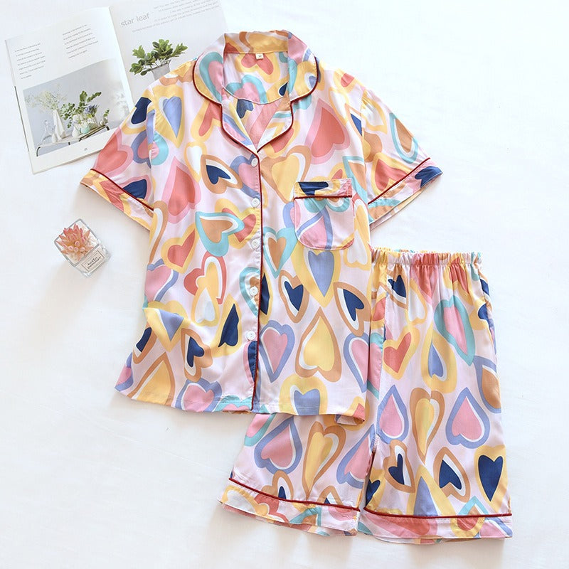 Cotton short sleeved sleepwear set