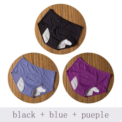 3pcs/ Menstrual Women Leak Proof hight waist Underwear