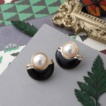Enamel Stud Earrings