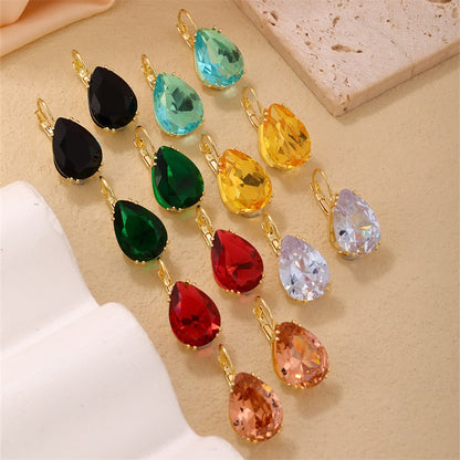 water droplet shaped hanging earrings