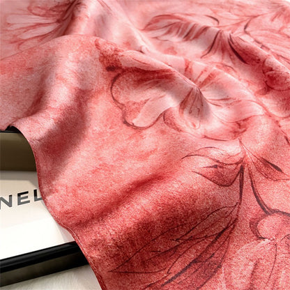 Small square scarf, mulberry silk flower, Hangzhou silk scarf, versatile in spring and autumn