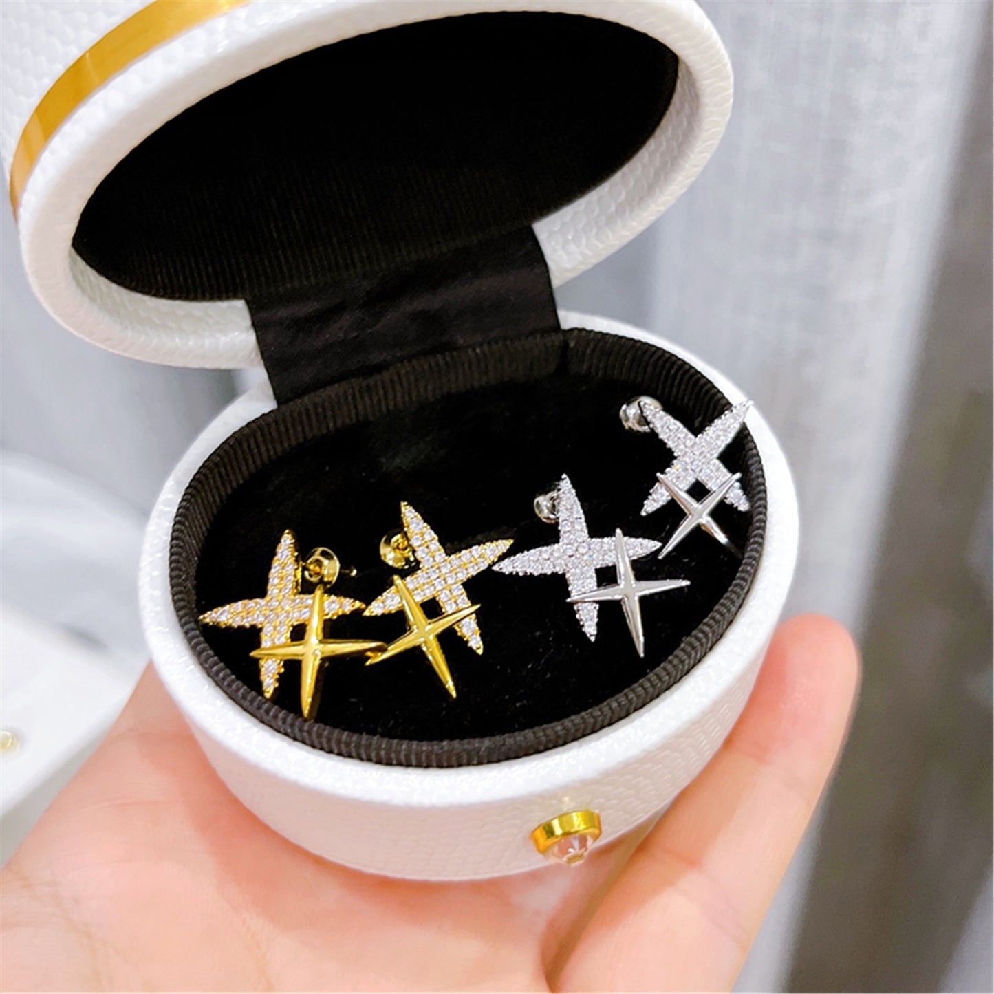 French Star Stud Earrings