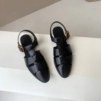 Pointed Toe Hollow Roman Flats