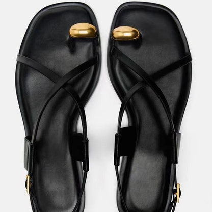 women's cross strap sandals