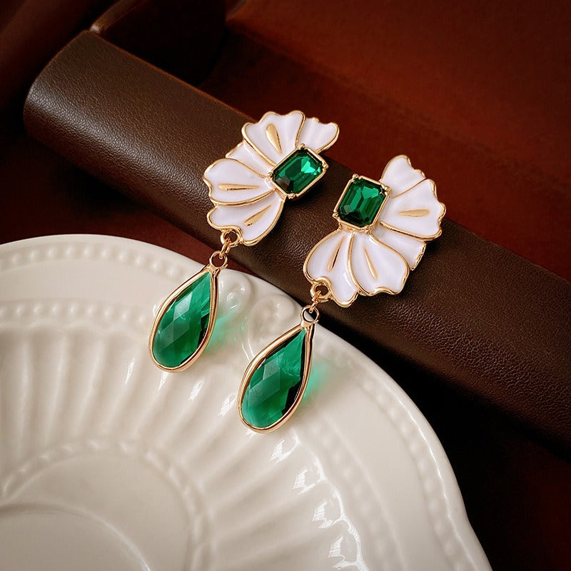 Oil dripping flower Earrings