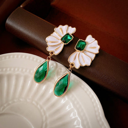 Oil dripping flower Earrings