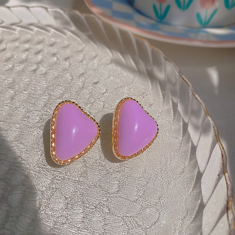 Star Yatu Geometric Alloy Earrings – Electroplated Modern