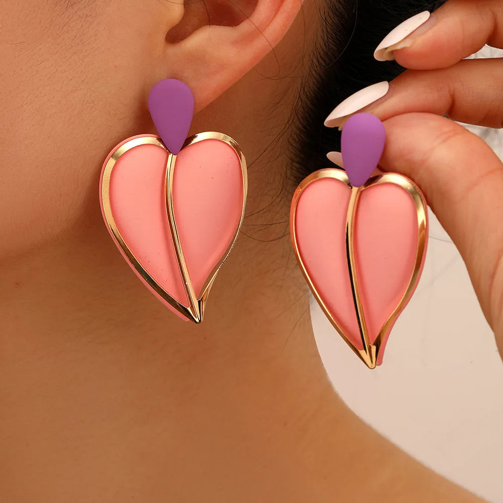 multi color leaf earrings