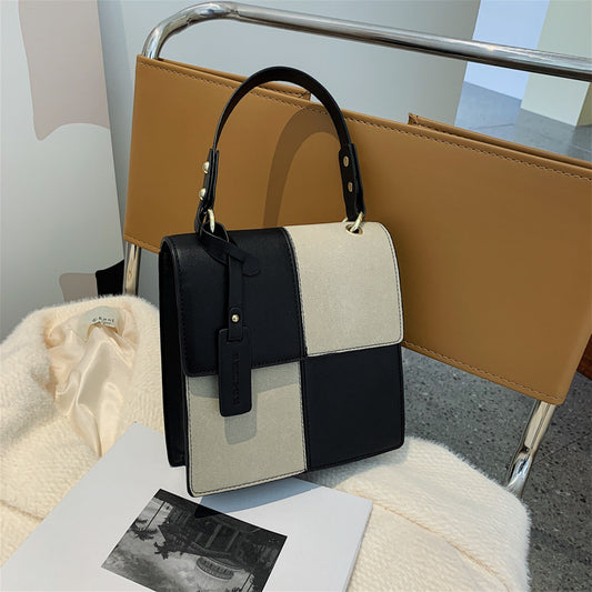 Simple Stitching Square Top Handle Bags