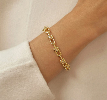 Thick Vintage Handmade Hasp Bracelet