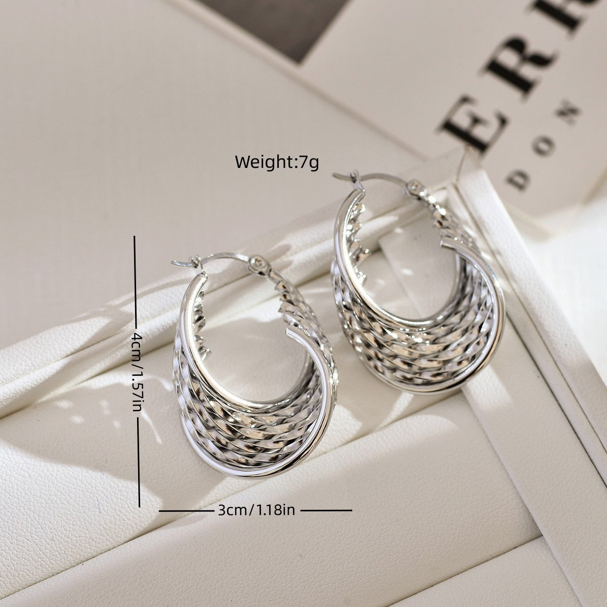 Stainless steel multi-layered hoop Earrings