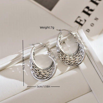 Stainless steel multi-layered hoop Earrings