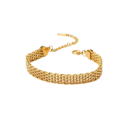 Stainless steel woven bracelet