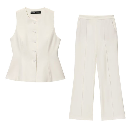Womens hemline vest+pants set