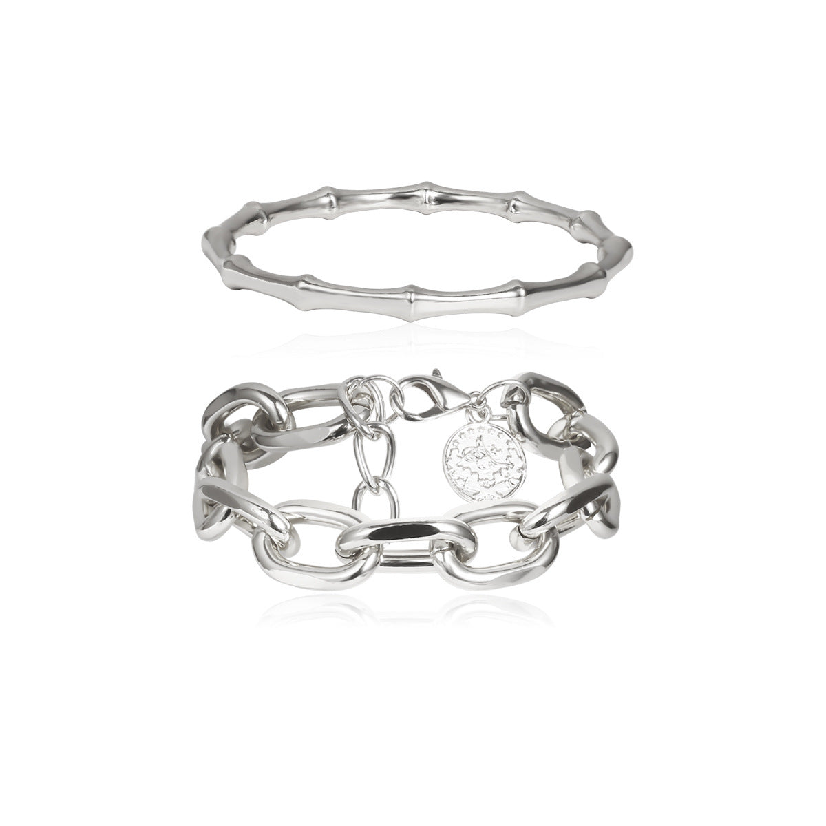 Retro Coins Multi-Layer Bracelet set