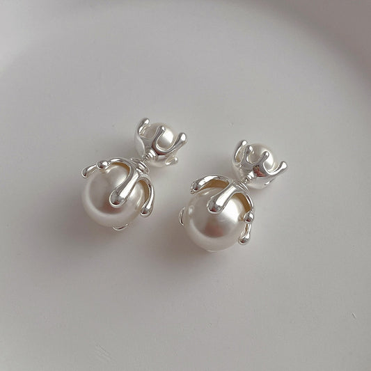 Bilandi High-Quality Simulated Pearl Stud Earrings – Copper Alloy