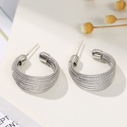 Super Flash Geometric Diamond Long Earrings