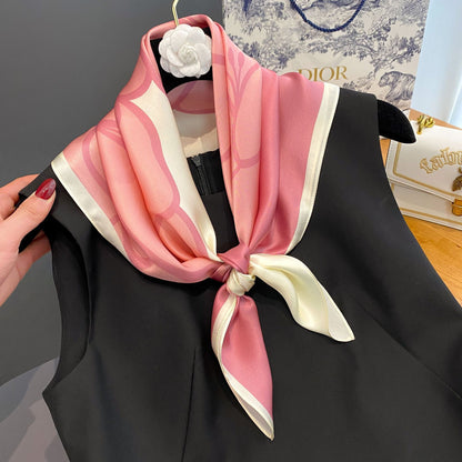Silk Square Scarf Women's Mulberry Silk Scarf Professional Scarf Neck Protection Scarf Printed Shawl