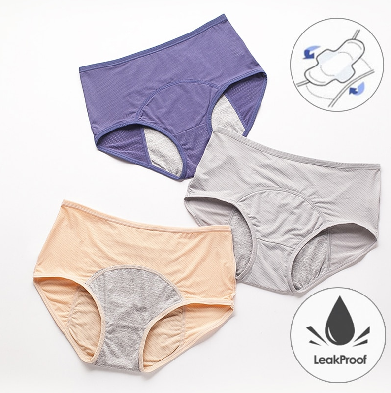 3pcs/ Menstrual Women Leak Proof hight waist Underwear