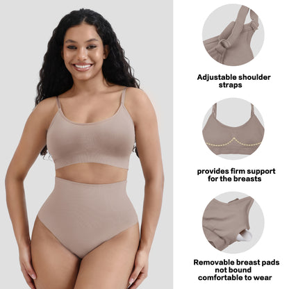 One-Piece Tank Bra Without Gathered