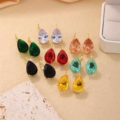 water droplet shaped hanging earrings