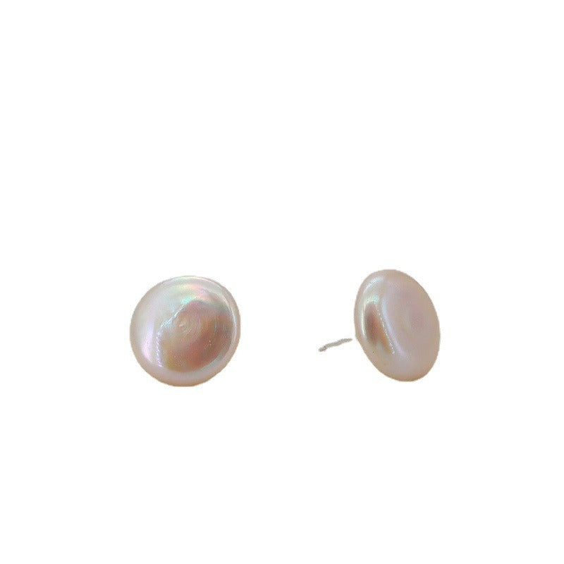 Floral Elegance Imitation Pearl Earrings – 14K Plated Silver Needle