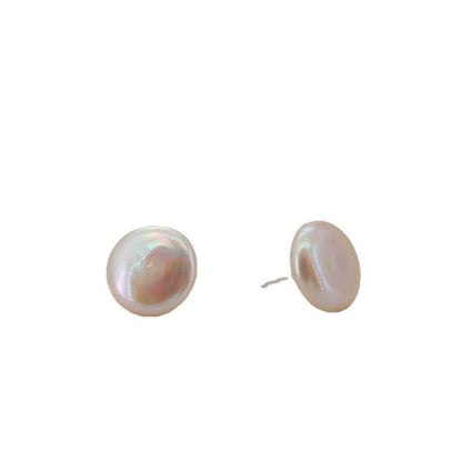 Floral Elegance Imitation Pearl Earrings – 14K Plated Silver Needle