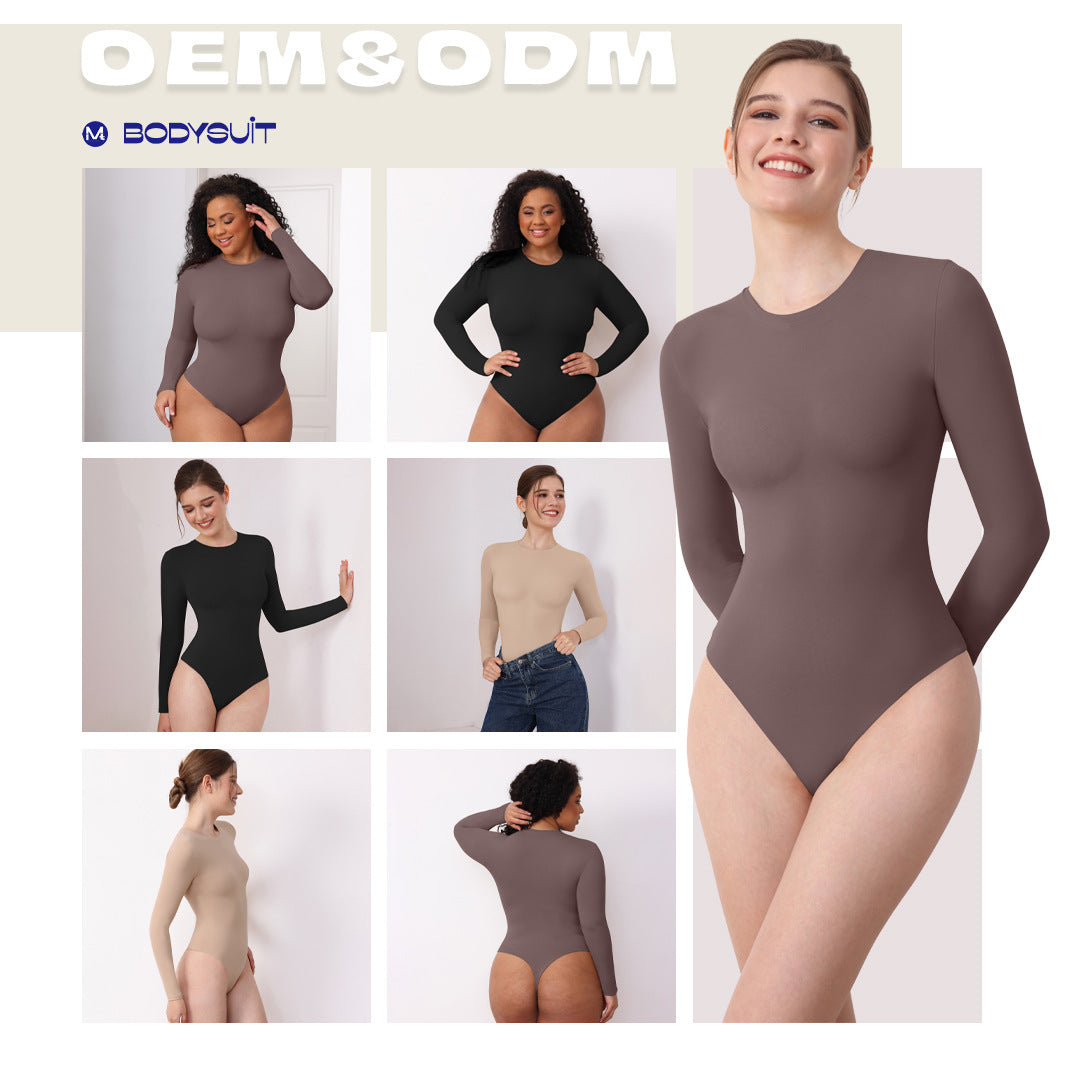 Double-Layer Sculpt Long Sleeve Bodysuit
