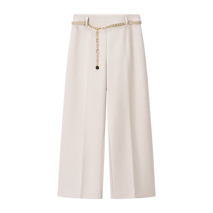 Double-Breasted Long Sleeve Notch Lapel jaket and ankle pants Suit