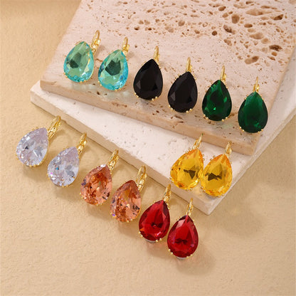 water droplet shaped hanging earrings