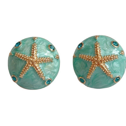Round  four seasons style earrings