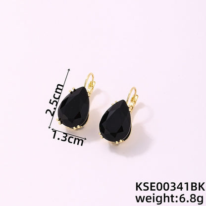 water droplet shaped hanging earrings
